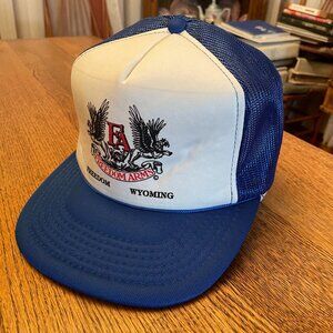 Men's Vintage Freedom Arms Freedom Wyoming Snapback Mesh Back Trucker Hat Cap